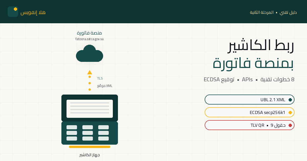 ربط جهاز الكاشير بمنصة فاتورة في المرحلة الثانية